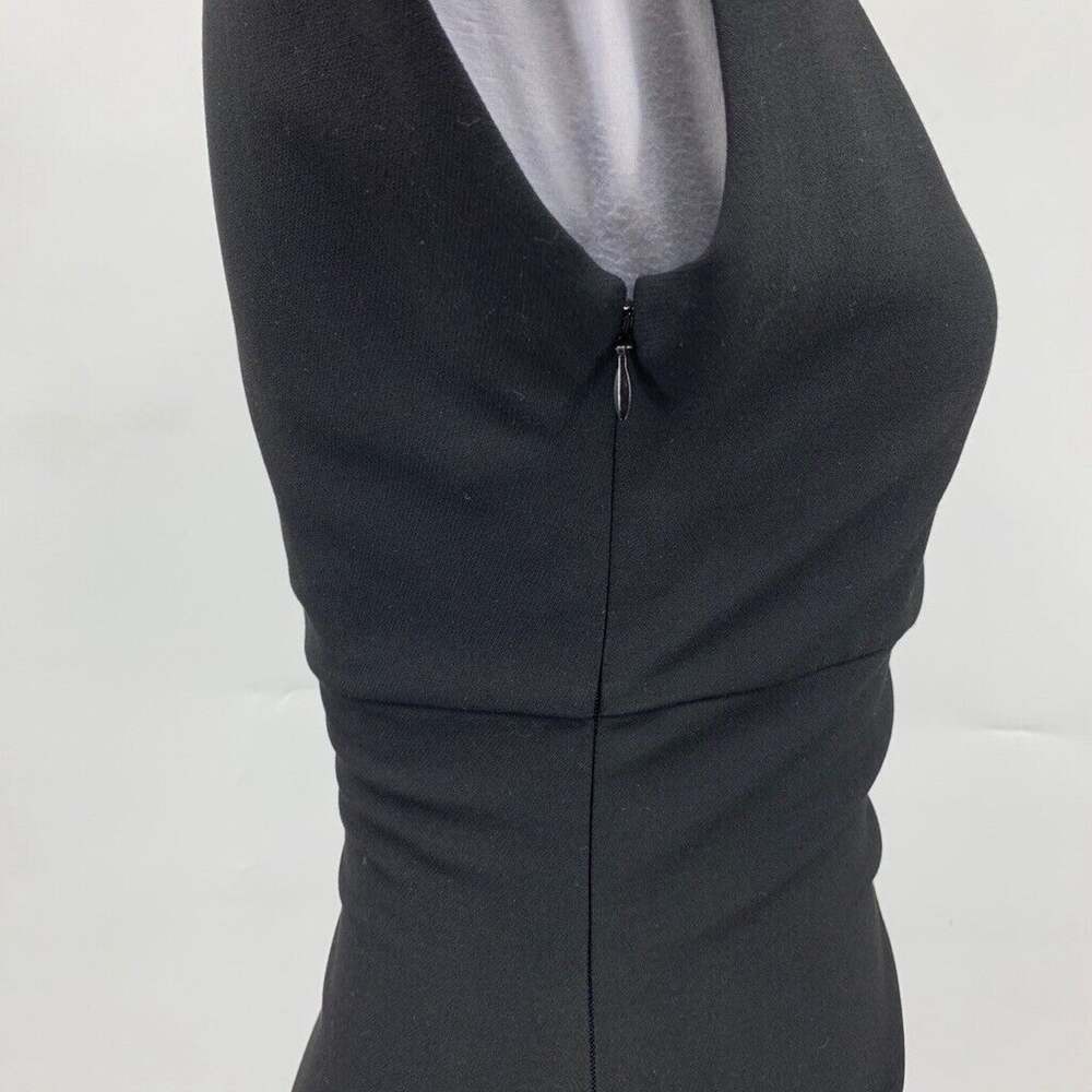 Diane Von Furstenberg Dress Womens 0 Black Bevin Ruched Crepe Sheath Side Zip - Picture 5 of 16